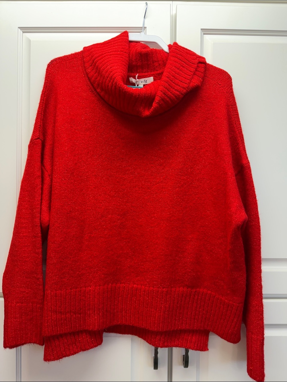 Miracle Bright Red Cowl Neck Sweater